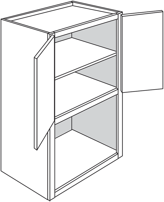 Devon Shaker Microwave Wall Cabinet 30"W x 42"H