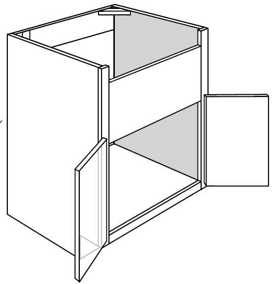 Newtown Slab Double-Door Farm Sink Base Cabinet 30"W