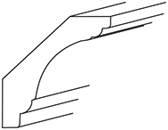 Gladwyne Raised Cove Crown Moulding 2 3/4"H x 96" L