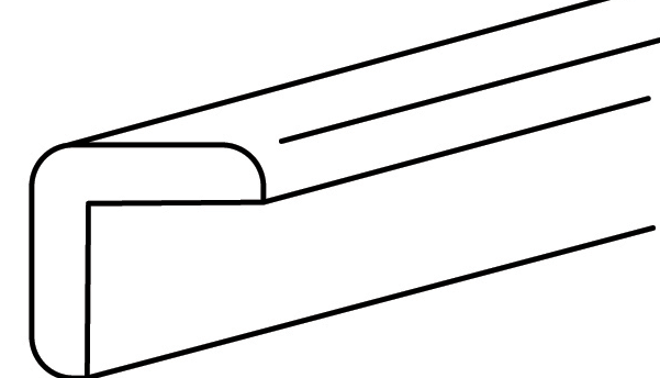 Gladwyne Slab Inside Corner Moulding 96" L