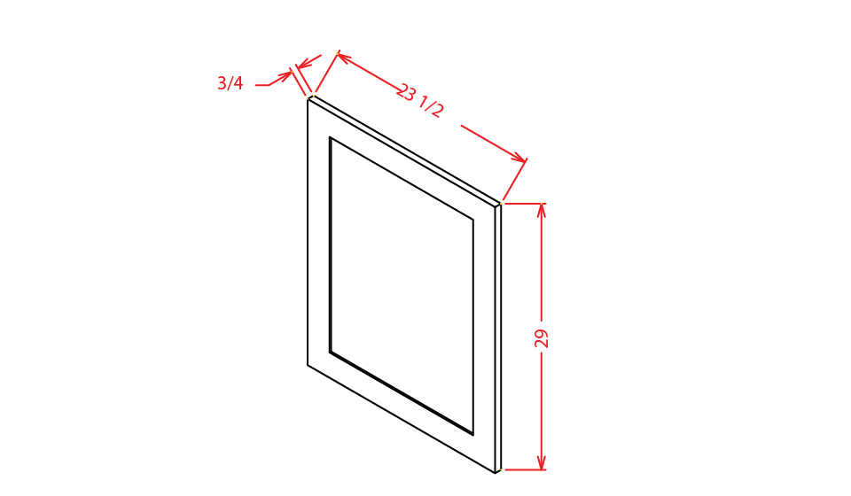 Cinder Shaker Base Decorative Door Panel - 23-1/2"W X 29"H