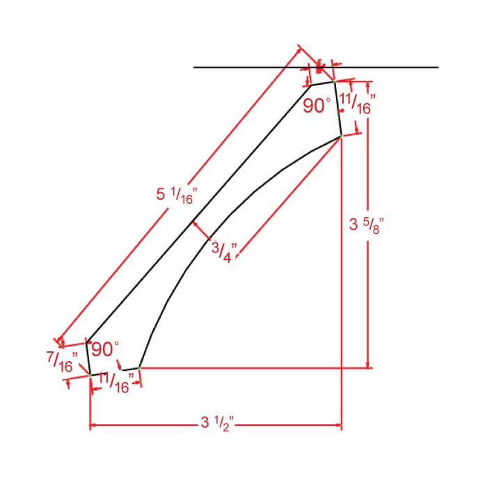 Cinder Shaker Cove Crown Molding - 3 1/2"D X 96"L X 3 5/8"H