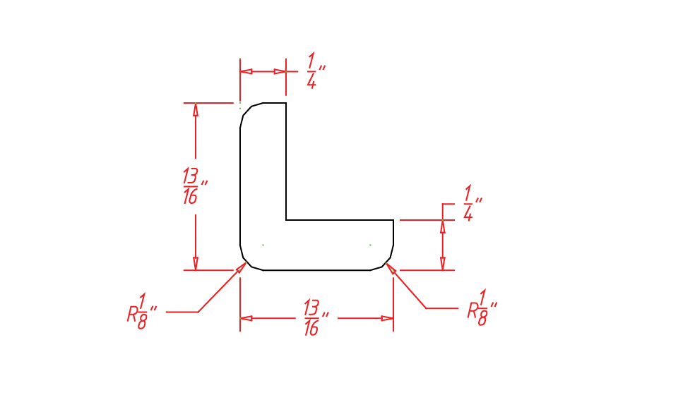 Cinder Shaker Outside Corner Molding - 3/4" X 3/4" X 96"