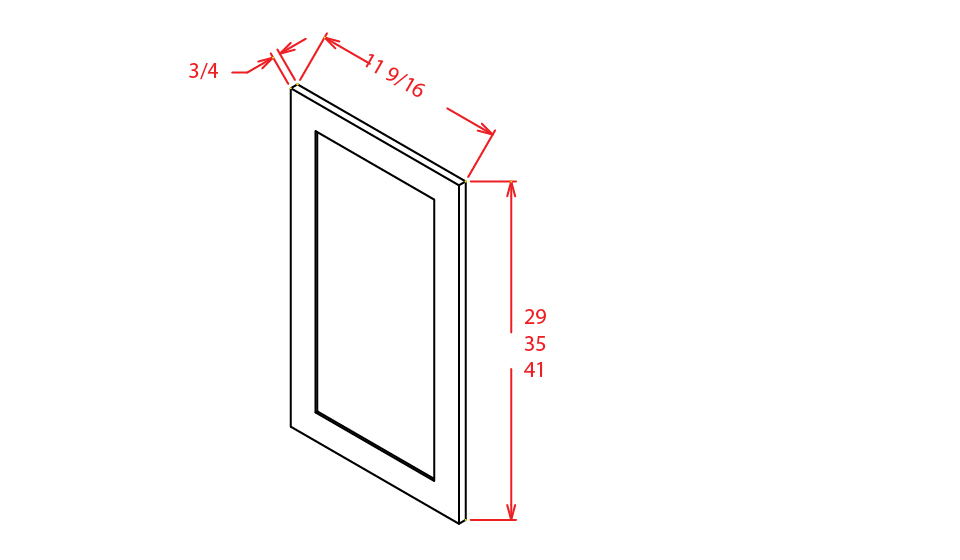 Cinder Shaker Wall Decorative Door Panel - 11-1/2"W X 35"H