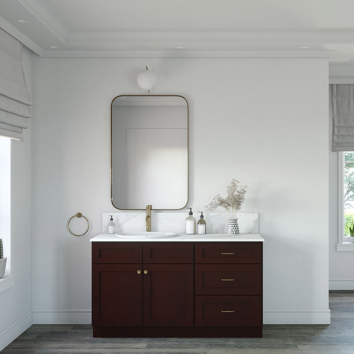 2-Piece Weston Espresso Shaker 60" Vanity Set #2