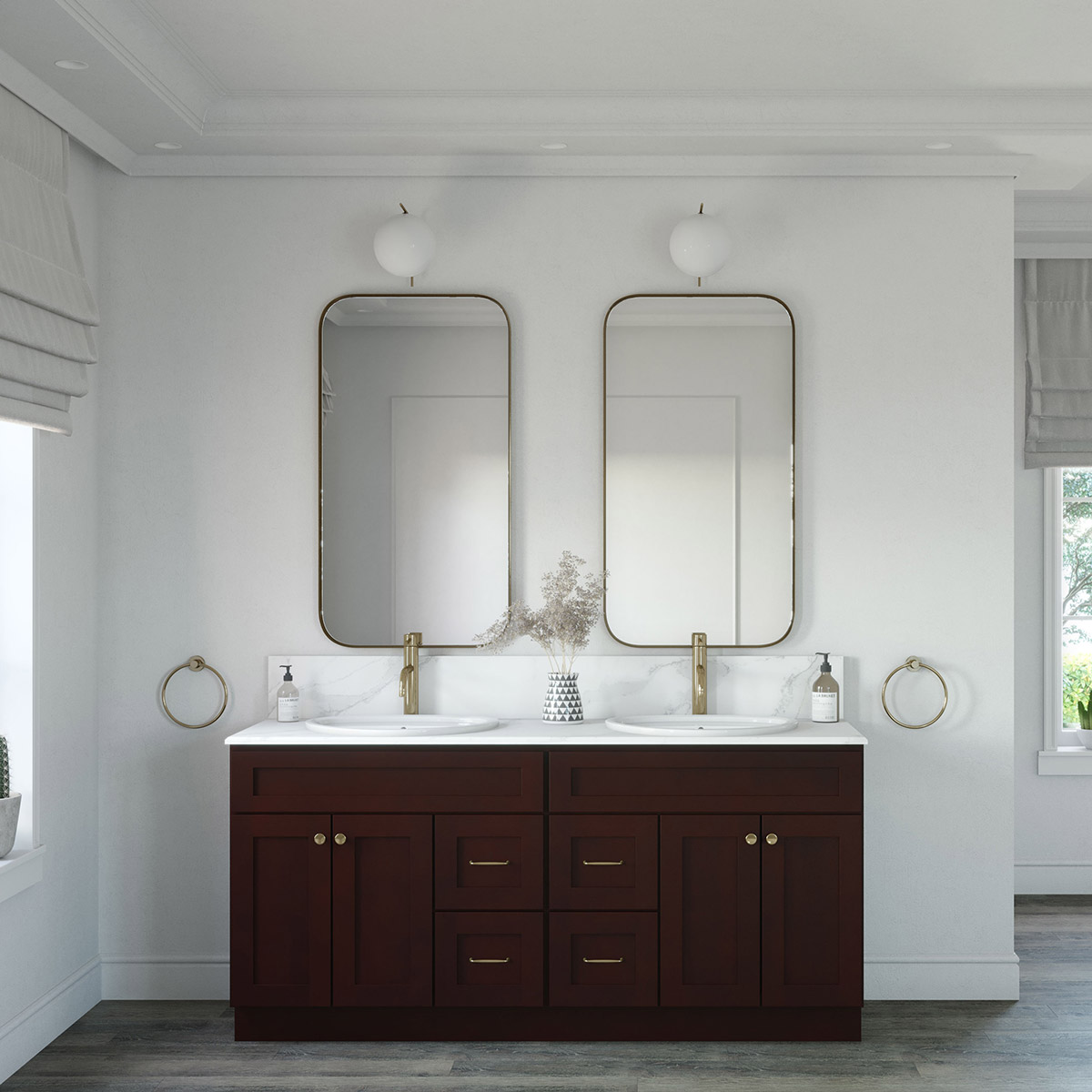 2-Piece Weston Espresso Shaker 72" Vanity Set #5