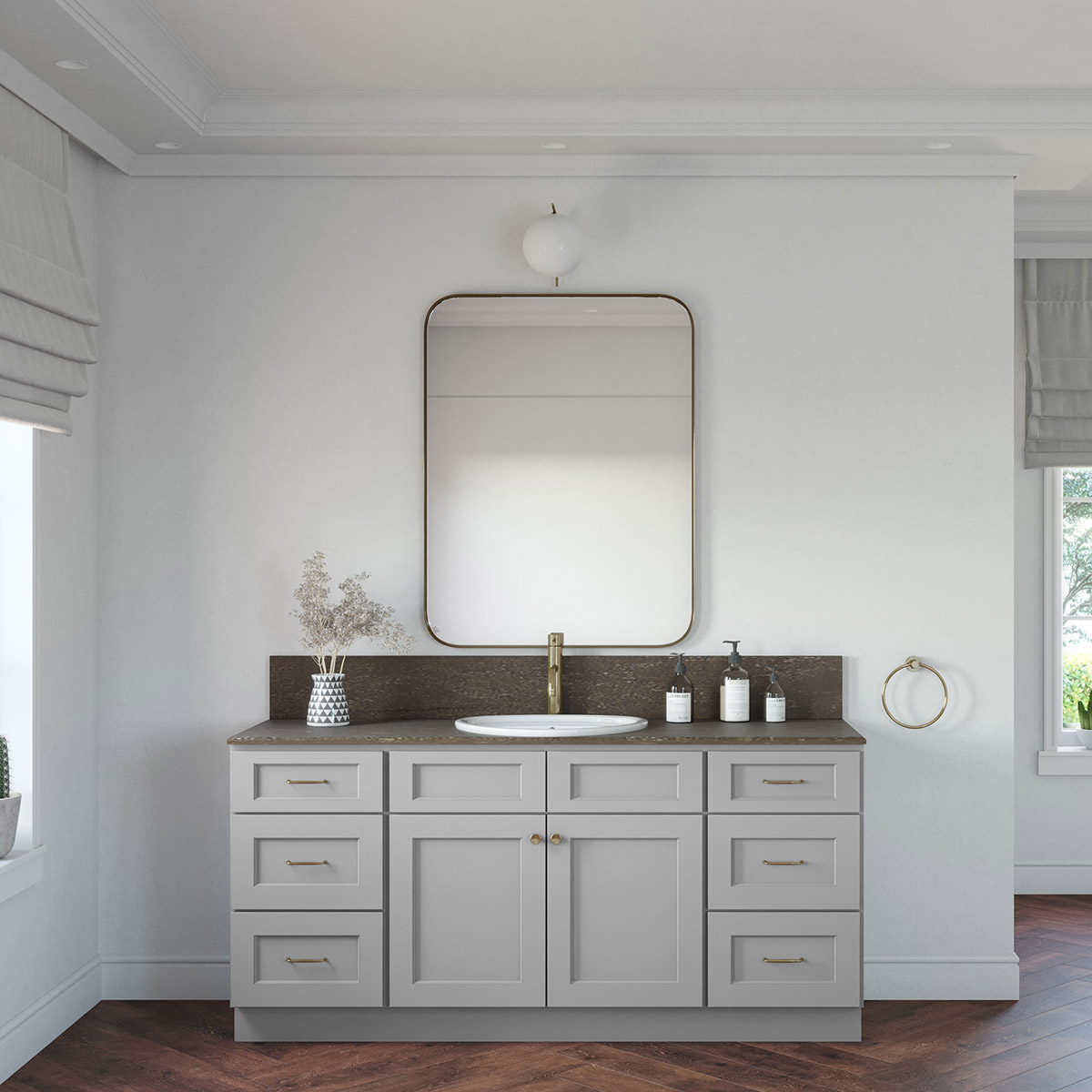 3-Piece Florence Grey Shaker 72