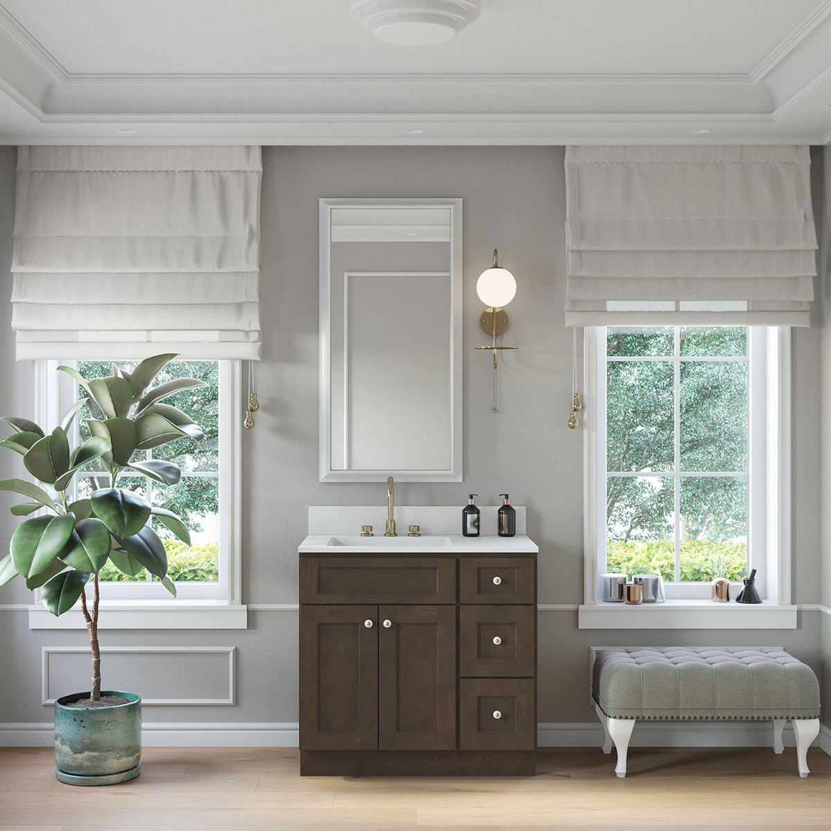 2-Piece Florence Slate Shaker 36" Vanity Set #2