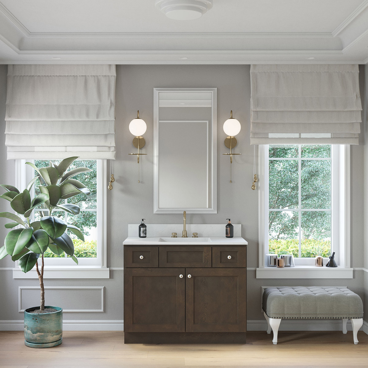 Florence Slate Shaker 42" Vanity