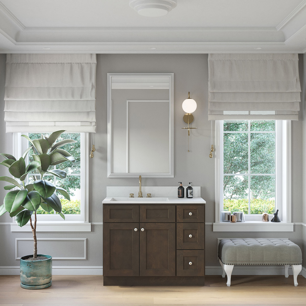 2-Piece Florence Slate Shaker 42" Vanity Set #3