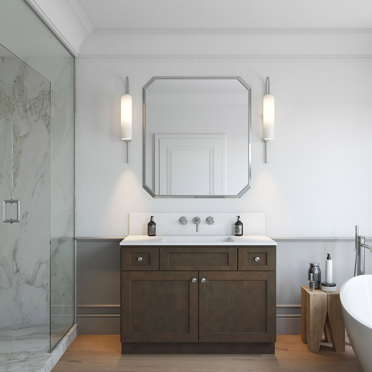 Florence Slate Shaker 48" Vanity