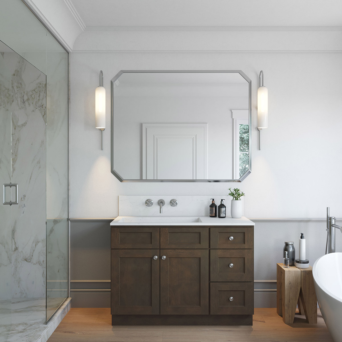 2-Piece Florence Slate Shaker 48" Vanity Set #4