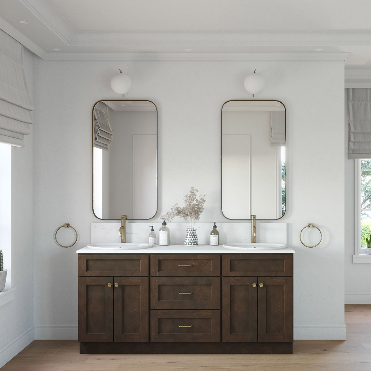 3-Piece Florence Slate Shaker 72" Vanity Set