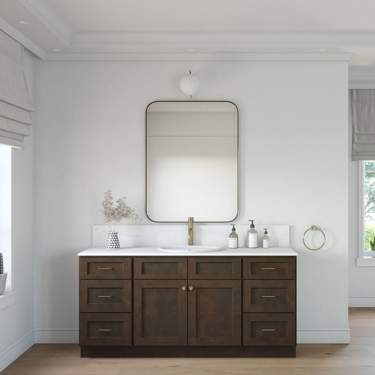 3-Piece Florence Slate Shaker 72" Vanity Set #4