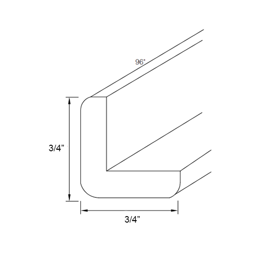 Primary White Shaker Outside Corner Molding