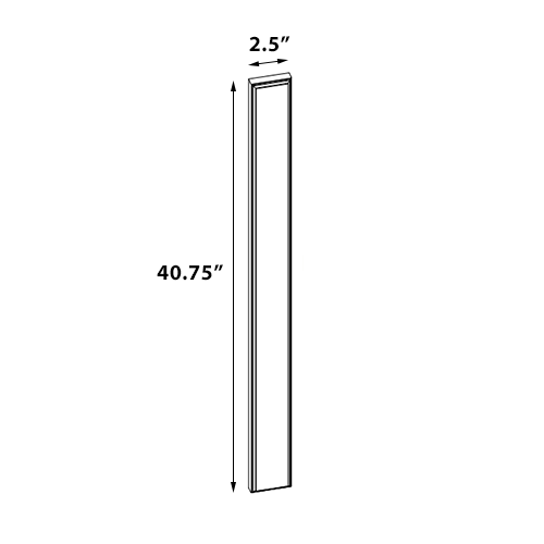 Primary Grey Shaker Overlay for 3" x 42" Filler