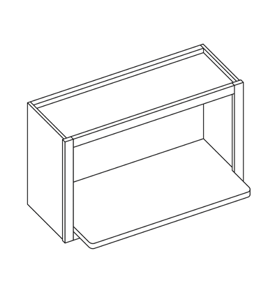 Shaker Hickory Microwave Wall Cabinet 18" H x 30" W x 12" D