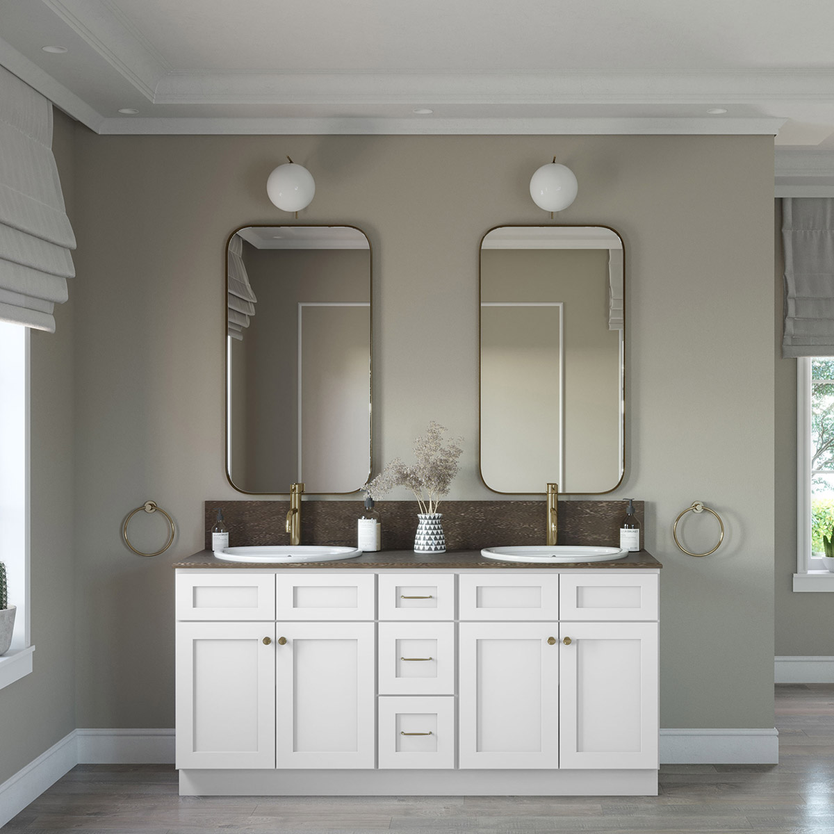 4-Piece Weston White Shaker 72