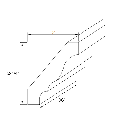 Florence Honey Shaker Traditional Crown Molding