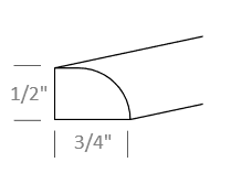 Rustic Shaker Shoe Moulding 96" L