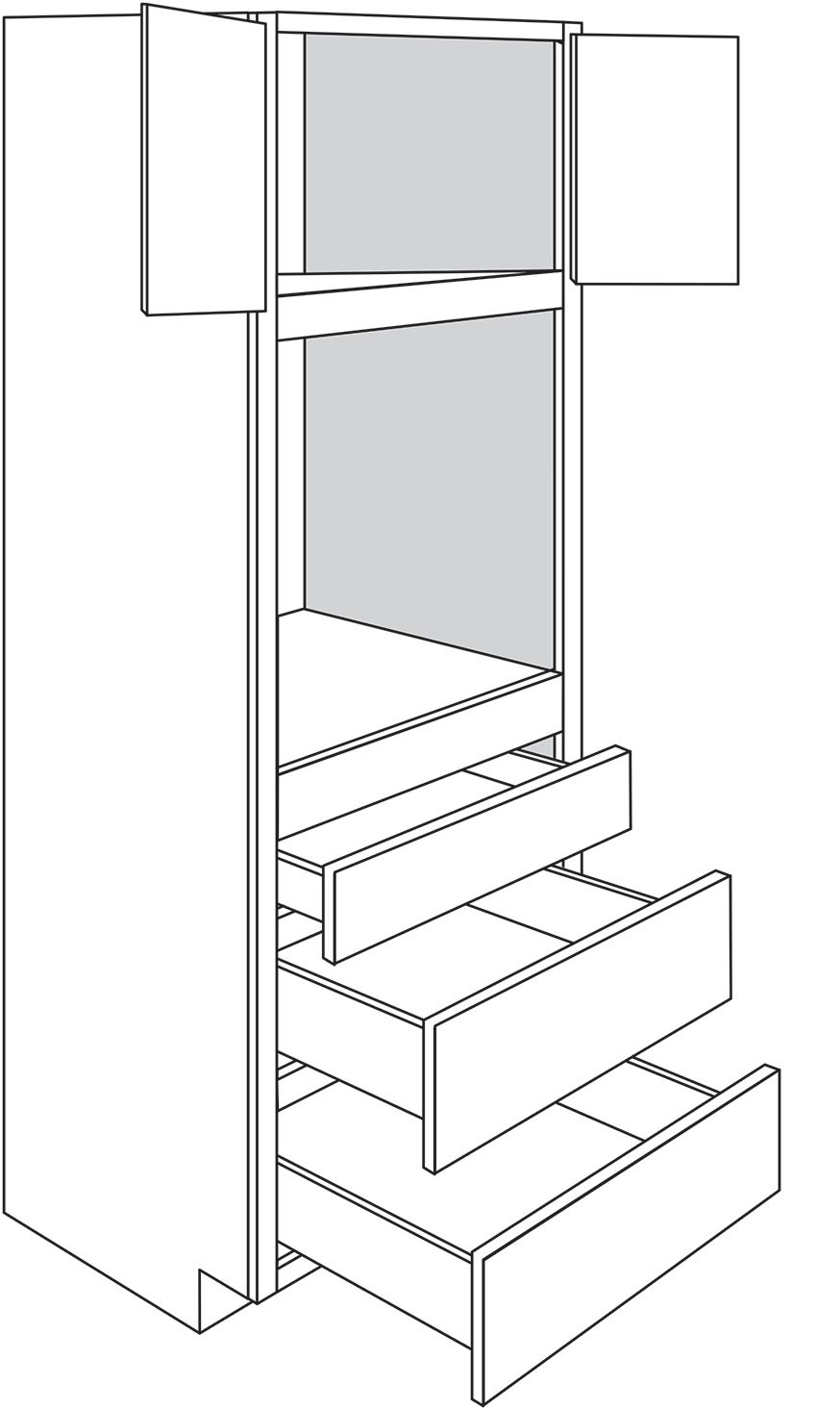 Truffle Slab 96" Oven Cabinet