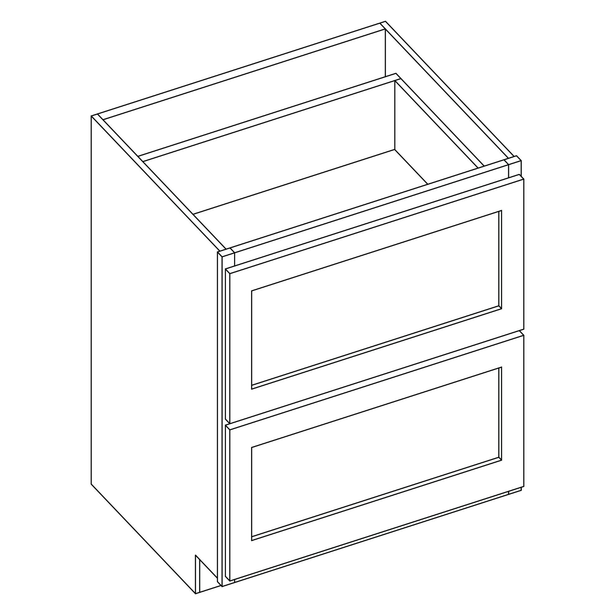 Grizzly Shaker 2 Drawer Base Cabinet - 36" W