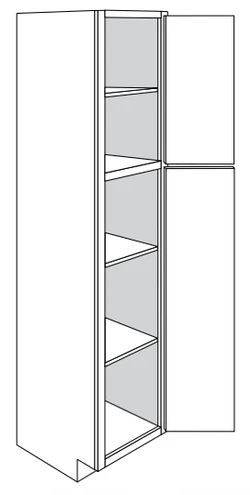 Springfield Recessed Double-Door Vanity Linen Closet 18"W x 84"H