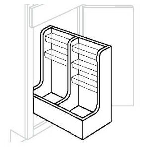 Rustic Shaker Pullout for Single and Double-Door Vanity Cabinet