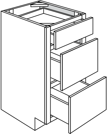 Truffle Shaker 12" Drawer Base Vanity