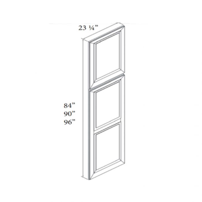 Onyx Black Shaker Matching Tall End Panel 84"