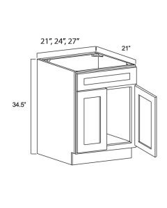 Onyx Black Shaker 24" x 21" Vanity Sink Base Cabinets