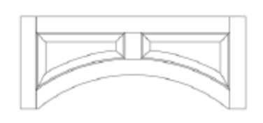 Ostland White Arched Valance 36" X 12" X 3/4"