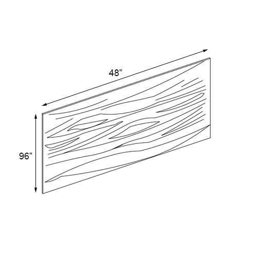 Slim White Shaker Back Panel (Long Grain) - 48" W x 96" H x 1/4" Thick