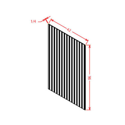 Black Shaker Finished Bead Board Plywood Panel - 1/4"D X 96"W X 42"H