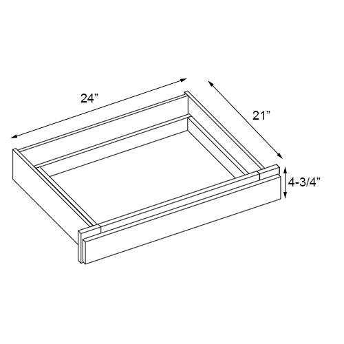 Sage Green Shaker Vanity Drawer - 24" W