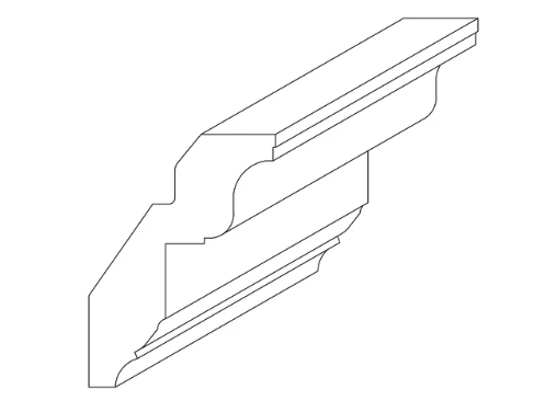 Weston Sand Shaker Royal Crown Molding - 96"W x 3-1/4"H