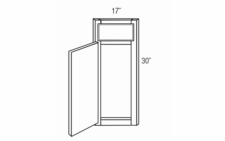 Rustic Shaker Corner Sink Front for 36" Space