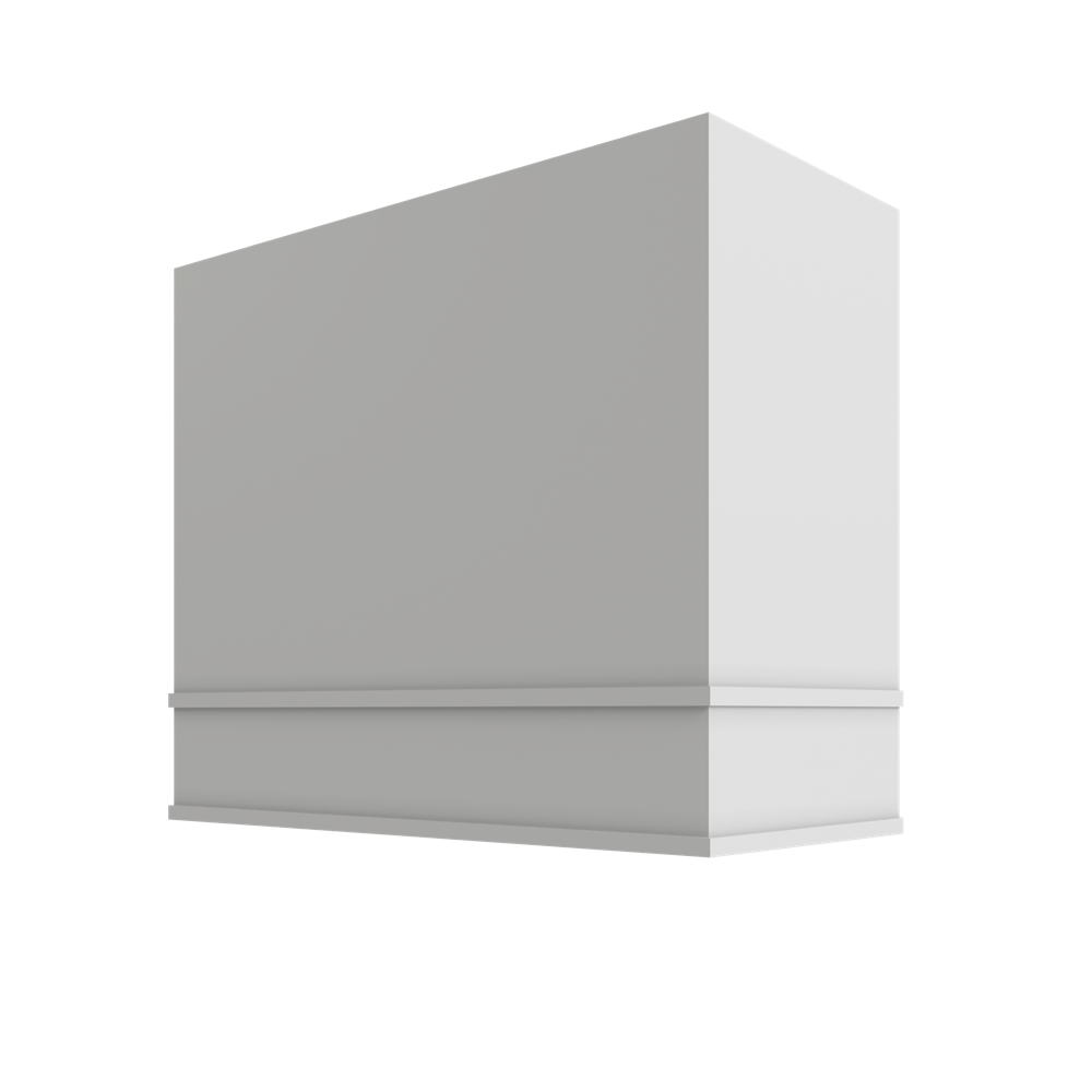 Florence White Box Hood Block Trim - 42" W x 36" H