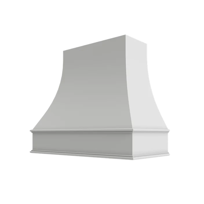 Brooklyn White Curved Hood Classic Trim - 30" W x 30" H