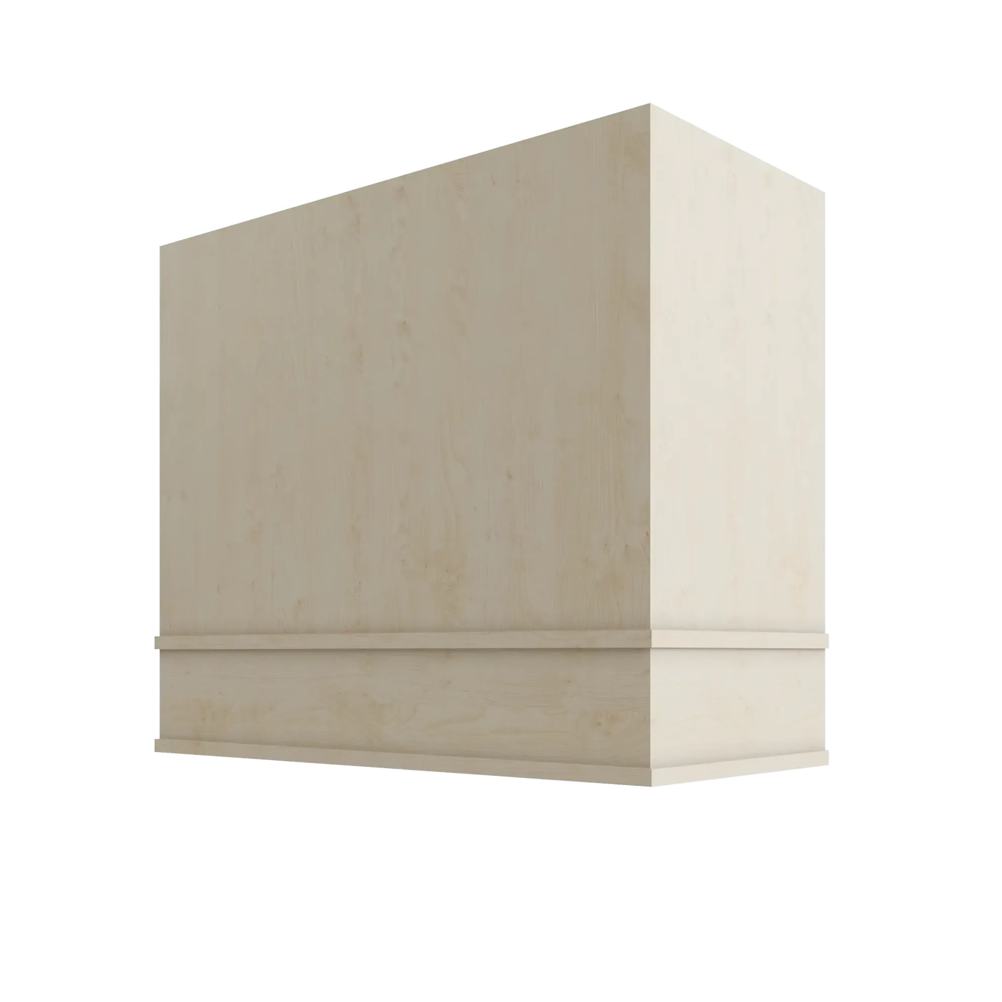 Wood Wall Mount Range Hood with Block Trim – Box Style