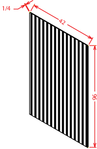 Timber Toffee Finished Bead Board Plywood Panel - 1/4"D X 96"W X 42"H