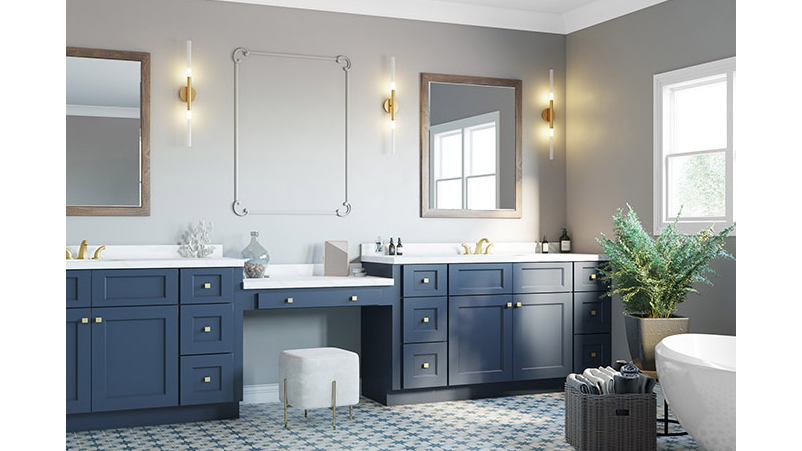 Florence Midnight Blue Bathroom Vanities | RTA Cabinet Store