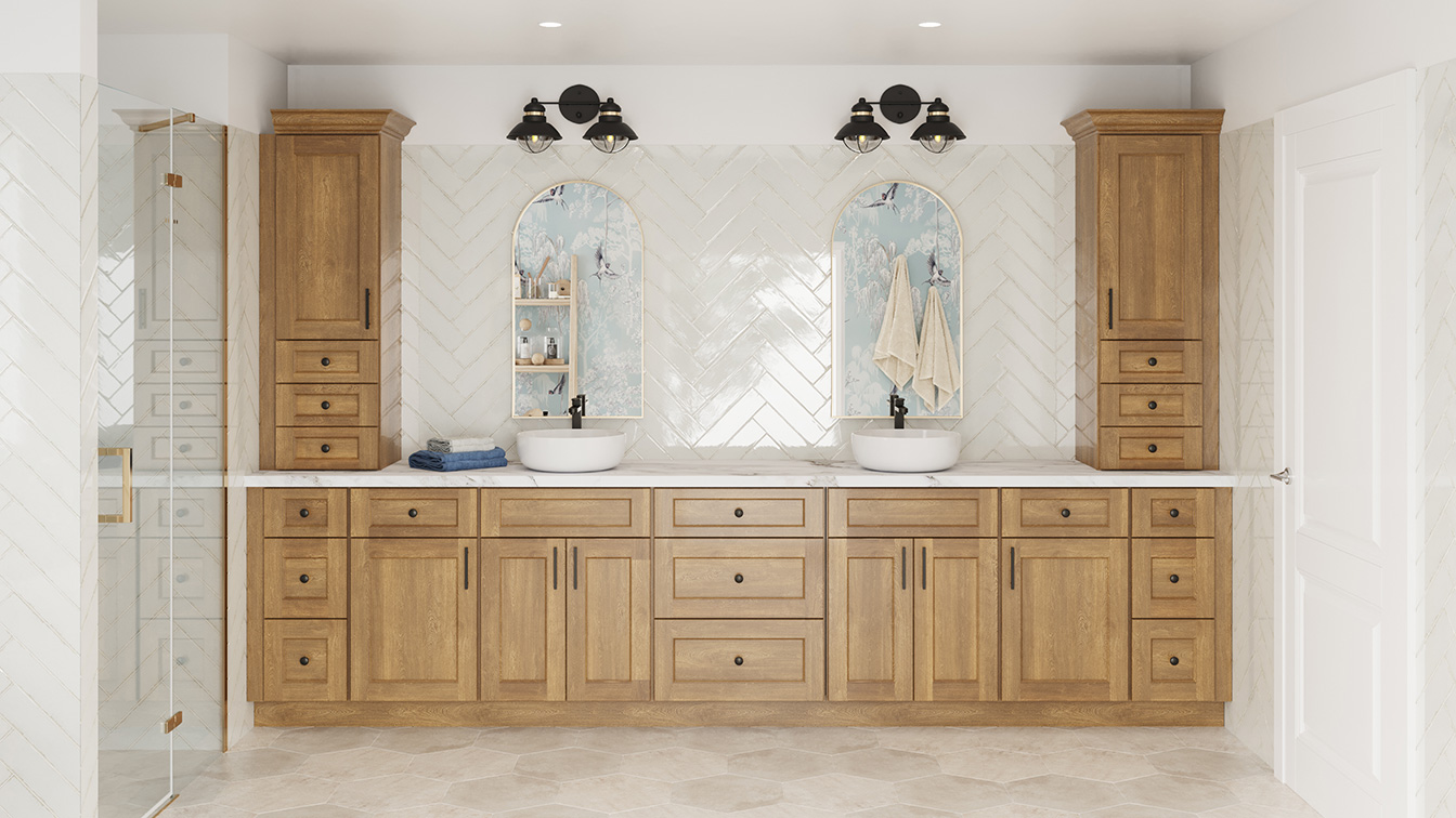 Florence Honey Bathroom Vanities Kitchen Cabinet Door