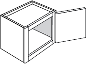 Radnor Shaker Single Door Wall Cabinet 18"W x 18"H