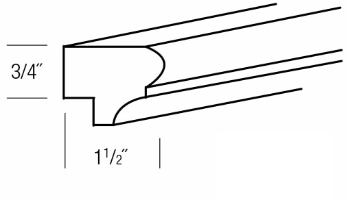 Driftwood Shaker 96" Traditional Light Rail Moulding