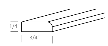 Rustic Shaker Scribe Moulding 96" L