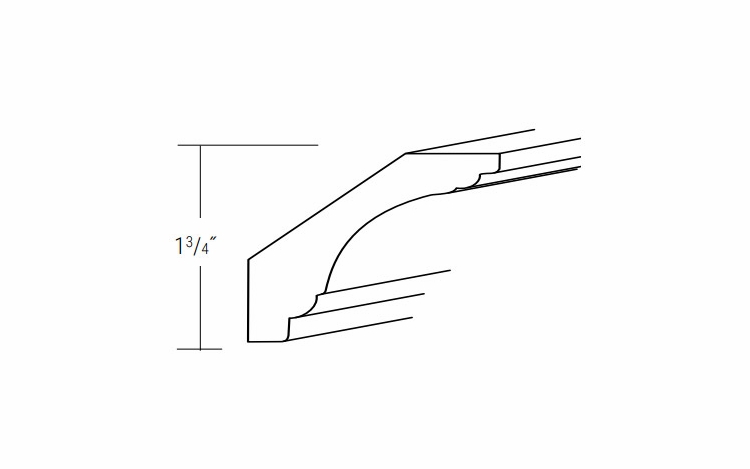 Driftwood Shaker 1 3/4" x 96" Cove Crown Moulding