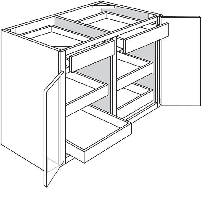 Driftwood Shaker 36" Base w/ Soft-Close Rollouts