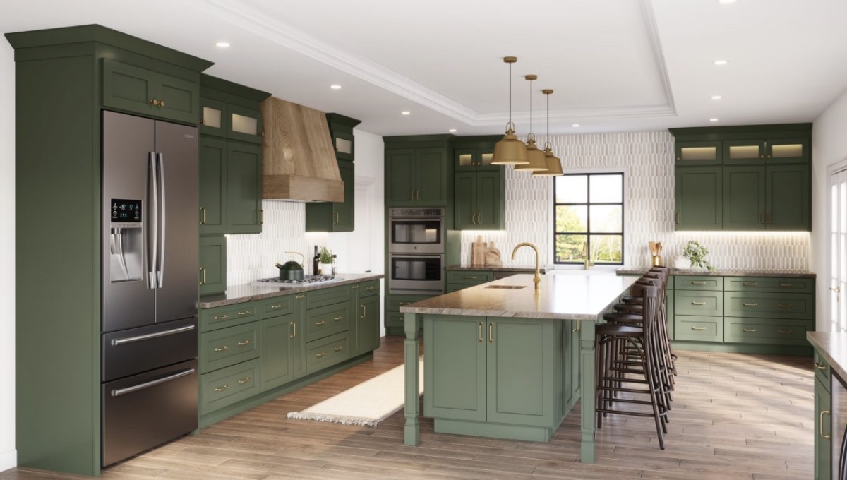Steel Green Shaker Base Cabinet - 18