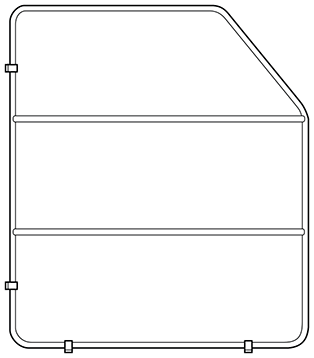 Rustic Slab Tray Divider Pullout for 9"W Full-Height Base Cabinet